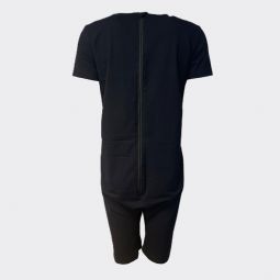 Bodystocking med korte ben/ærmer og lynlås i ryg/ben