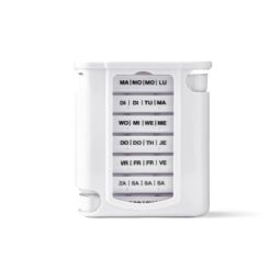 Dosage box with 7 boxes