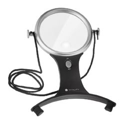 Hands-free magnifier with light