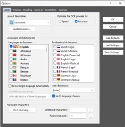 OmniPage Ultimate - click to see picture in full size - opens new window OmniPage Ultimate