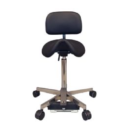 Egholm Saddle Chair Wide with Back and Polar Foot Brake 41-53cm