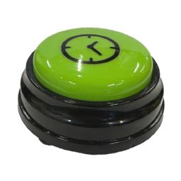 Danish talking desk clock with a large button