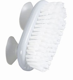 Nail brush with sucker