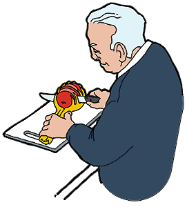 A man is using a slicing grip